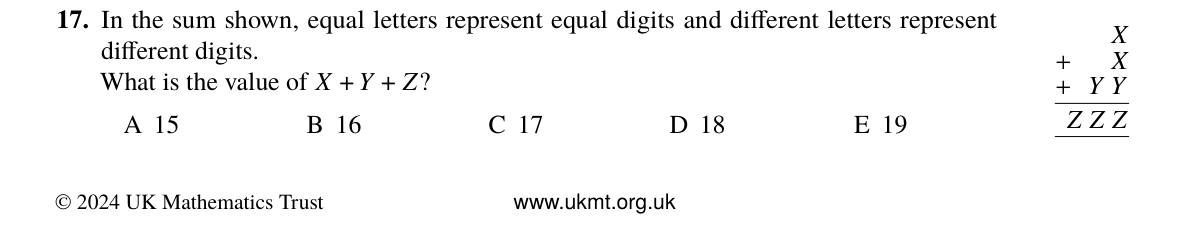 Question 17 (2024)