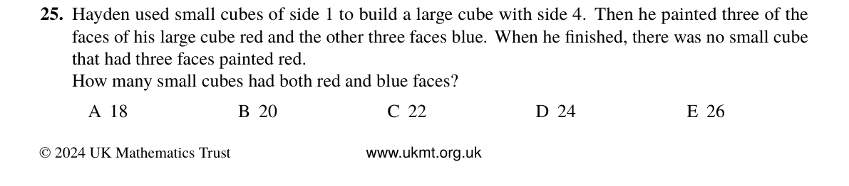 Question 25 (2024)