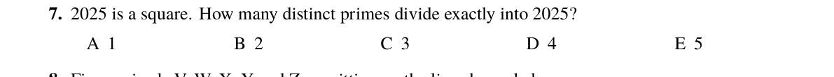 Question 7 (2025)