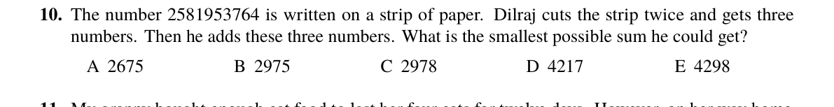 Question 10 (2025)