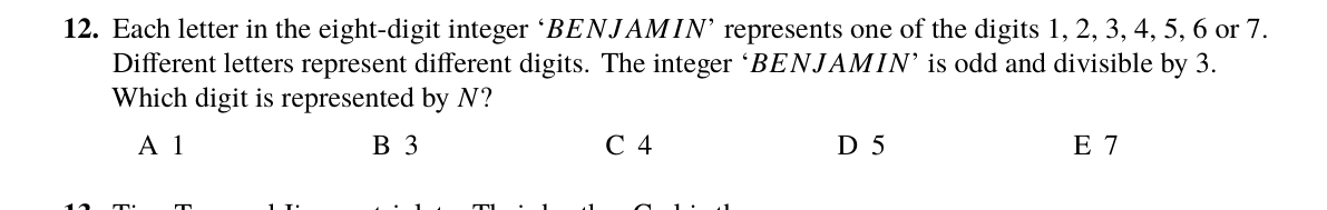 Question 12 (2025)
