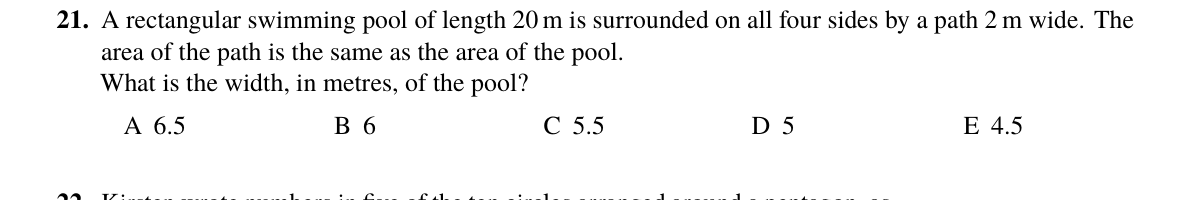 Question 21 (2025)