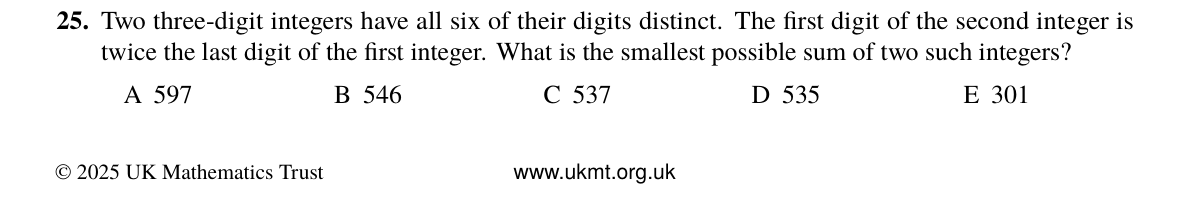 Question 25 (2025)